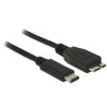 Delock - USB kabel - Micro-USB typu B (M) do USB-C (M) - USB 3.1 Gen 2 - 50 cm - černá