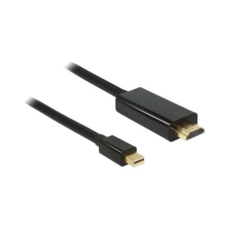 Delock - HDMI kabel - Mini DisplayPort s piny (male) do HDMI s piny (male) - 1 m - černá