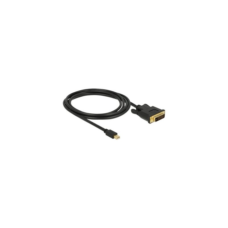 Delock - Kabel adaptéru - jeden spoj - Mini DisplayPort (M) do DVI-D (M) - DisplayPort 1.1 - 2 m - pasivní, křídlové šrouby
