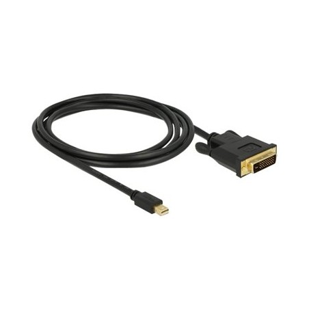Delock - Kabel adaptéru - jeden spoj - Mini DisplayPort (M) do DVI-D (M) - DisplayPort 1.1 - 2 m - pasivní, křídlové šrouby