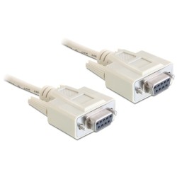 Delock - Null modem kabel - DB-9 (F) do DB-9 (F) - 1.8 m - šedá