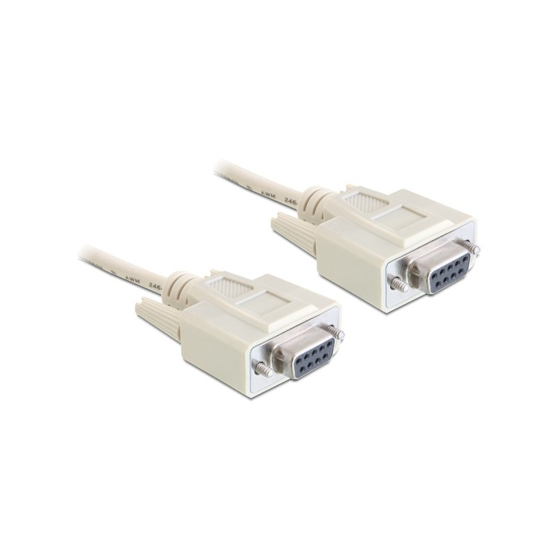 Delock - Null modem kabel - DB-9 (F) do DB-9 (F) - 1.8 m - šedá