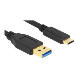 Delock - USB kabel - USB typ A (M) do 24 pin USB-C (M) - USB 3.2 Gen 1 - 2 m - černá