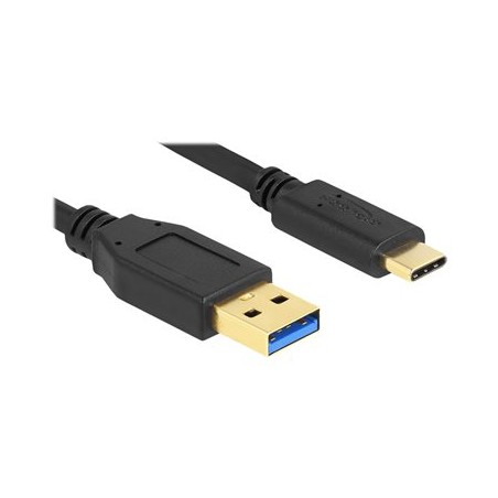 Delock - USB kabel - USB typ A (M) do 24 pin USB-C (M) - USB 3.2 Gen 1 - 2 m - černá