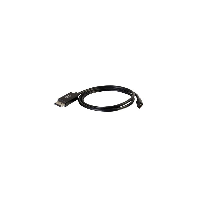 C2G 2m Mini DisplayPort to DisplayPort Adapter Cable 4K UHD - Black - Kabel DisplayPort - Mini DisplayPort (M) do DisplayPort