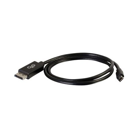 C2G 2m Mini DisplayPort to DisplayPort Adapter Cable 4K UHD - Black - Kabel DisplayPort - Mini DisplayPort (M) do DisplayPort