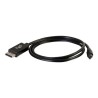 C2G 2m Mini DisplayPort to DisplayPort Adapter Cable 4K UHD - Black - Kabel DisplayPort - Mini DisplayPort (M) do DisplayPort