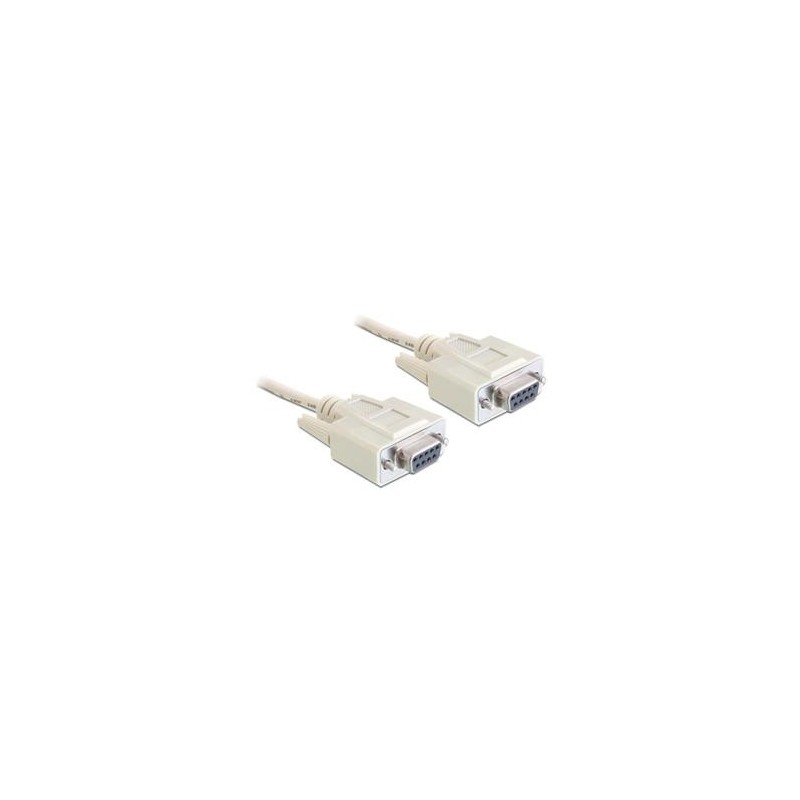 Delock - Null modem kabel - DB-9 (F) do DB-9 (F) - 3 m - šedá