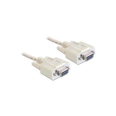 Delock - Null modem kabel - DB-9 (F) do DB-9 (F) - 3 m - šedá