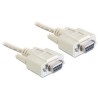 Delock - Null modem kabel - DB-9 (F) do DB-9 (F) - 3 m - šedá