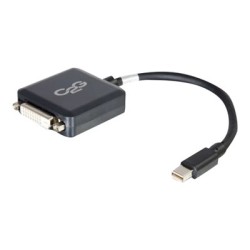 C2G 20cm Mini DisplayPort to DVI Adapter - Thunderbolt to Single Link DVI-D Converter M/F - Black - Kabel DisplayPort - Mini