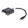 C2G 20cm Mini DisplayPort to DVI Adapter - Thunderbolt to Single Link DVI-D Converter M/F - Black - Kabel DisplayPort - Mini