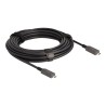 Delock - USB kabel - 24 pin USB-C (M) do 24 pin USB-C (M) - USB 3.2 Gen 2 / DisplayPort 1.4 - 20 V - 3 A - 10 m - Active