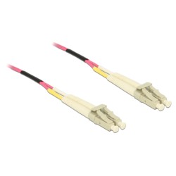 Delock - Síťový kabel - multirežim LC (M) do multirežim LC (M) - 1 m - 1 m - optické vlákno - 50 / 125 mikron - OM4
