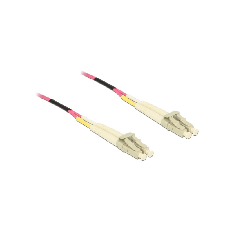 Delock - Síťový kabel - multirežim LC (M) do multirežim LC (M) - 1 m - 1 m - optické vlákno - 50 / 125 mikron - OM4