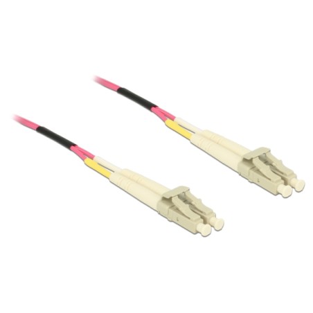 Delock - Síťový kabel - multirežim LC (M) do multirežim LC (M) - 1 m - 1 m - optické vlákno - 50 / 125 mikron - OM4