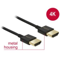 Delock Premium - Kabel HDMI s ethernetem - HDMI s piny (male) do HDMI s piny (male) - 0.5 m - podporuje 4K