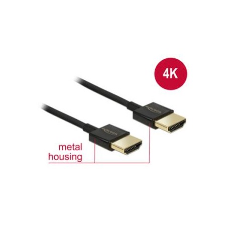 Delock Premium - Kabel HDMI s ethernetem - HDMI s piny (male) do HDMI s piny (male) - 0.5 m - podporuje 4K