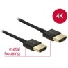 Delock Slim Premium - Kabel HDMI s ethernetem - HDMI s piny (male) do HDMI s piny (male) - 3 m - trojnásobně stíněná kroucená