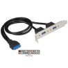 Delock Slot bracket - Panel USB - USB typ A (F) do 19 pin USB 3.0 header (F) - pro Delock Converter M.2