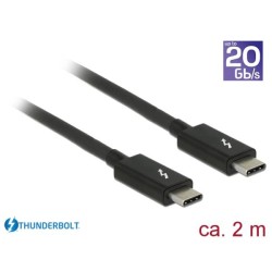 Delock - Kabel Thunderbolt - 24 pin USB-C (M) do 24 pin USB-C (M) - USB 3.1 Gen 1 / Thunderbolt 3 / DisplayPort 1.2a - 20 V - 3