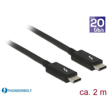 Delock - Kabel Thunderbolt - 24 pin USB-C (M) do 24 pin USB-C (M) - USB 3.1 Gen 1 / Thunderbolt 3 / DisplayPort 1.2a - 20 V - 3