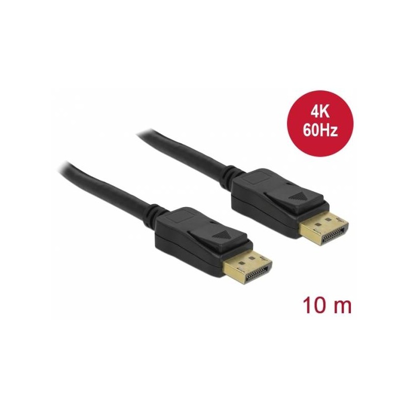 Delock - Kabel obrazovky - DisplayPort (M) do DisplayPort (M) - DisplayPort 1.2 - 10 m - černá