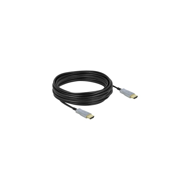 Delock - HDMI kabel - HDMI s piny (male) do HDMI s piny (male) - 10 m - optické vlákno - černá - podporuje 4K, Active Optical