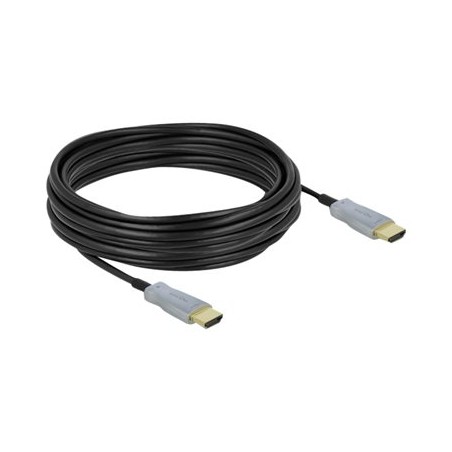 Delock - HDMI kabel - HDMI s piny (male) do HDMI s piny (male) - 10 m - optické vlákno - černá - podporuje 4K, Active Optical