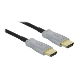 Delock - HDMI kabel - HDMI s piny (male) do HDMI s piny (male) - 20 m - optické vlákno - černá - podporuje 4K, Active Optical
