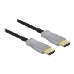 Delock - HDMI kabel - HDMI s piny (male) do HDMI s piny (male) - 15 m - optické vlákno - černá - podporuje 4K, Active Optical