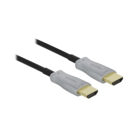 Delock - HDMI kabel - HDMI s piny (male) do HDMI s piny (male) - 15 m - optické vlákno - černá - podporuje 4K, Active Optical