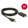 Delock - Kabel adaptéru - DisplayPort s piny (male) do HDMI s piny (male) - 3 m - trojnásobně stíněná kroucená dvoulinka