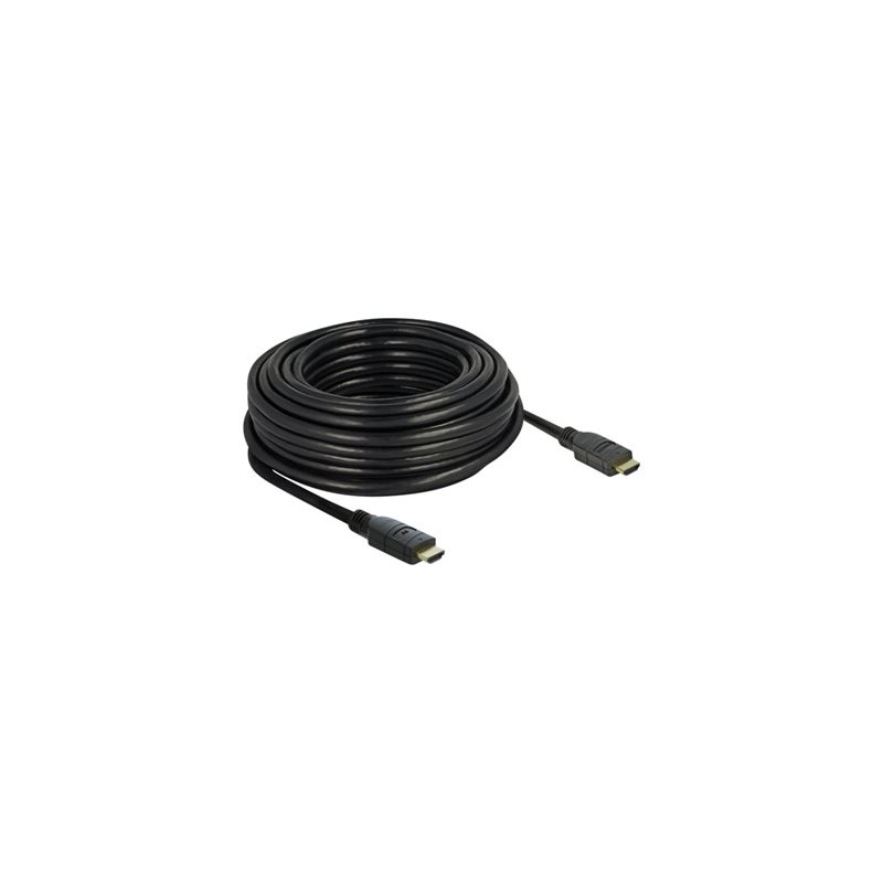 Delock - Vysoká rychlost - kabel HDMI s ethernetem - HDMI s piny (male) do HDMI s piny (male) - 15 m - trojnásobně stíněný