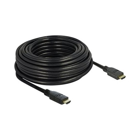 Delock - Vysoká rychlost - kabel HDMI s ethernetem - HDMI s piny (male) do HDMI s piny (male) - 15 m - trojnásobně stíněný