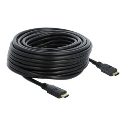 Delock - Vysoká rychlost - kabel HDMI s ethernetem - HDMI s piny (male) do HDMI s piny (male) - 20 m - trojnásobně stíněný