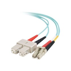 C2G LC-SC 10Gb 50/125 OM3 Duplex Multimode PVC Fiber Optic Cable (LSZH) - Síťový kabel - SC několik režimů (M) do multirežim LC