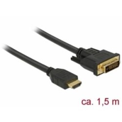 Delock - Kabel adaptéru - DVI-D s piny (male) do HDMI s piny (male) - 3 m - trojnásobně stíněný - černá - křídlové šrouby