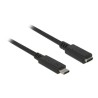 Delock - Prodlužovací USB kabel - USB-C (M) do USB-C (F) - USB 3.1 Gen 1 - 3 A - 2 m - černá