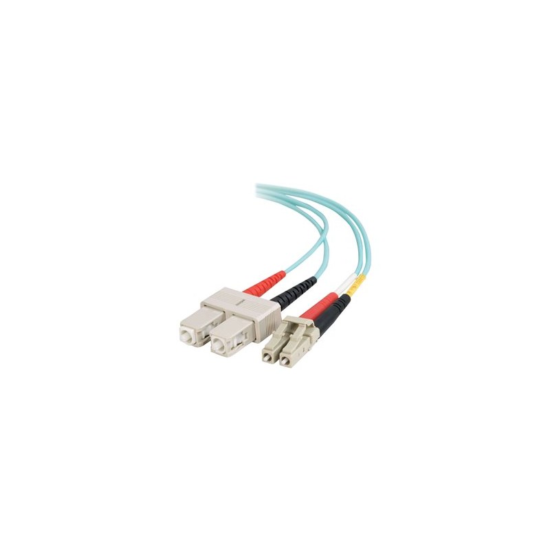 C2G LC-SC 10Gb 50/125 OM3 Duplex Multimode PVC Fiber Optic Cable (LSZH) - Síťový kabel - SC několik režimů (M) do multirežim LC