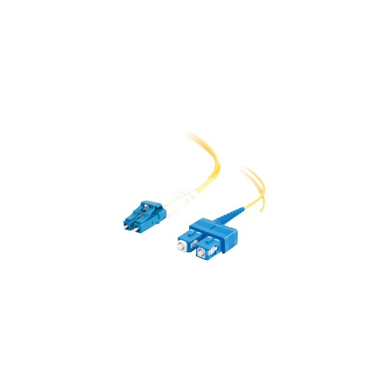 C2G LC-SC 9/125 OS1 Duplex Singlemode PVC Fiber Optic Cable (LSZH) - Patch kabel - jednoduchý režim SC (M) do jednoduchý režim