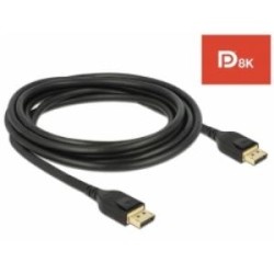 Delock - Kabel DisplayPort - DisplayPort (M) do DisplayPort (M) - DisplayPort 1.4 - 3 m - podpora 8K - černá 85661