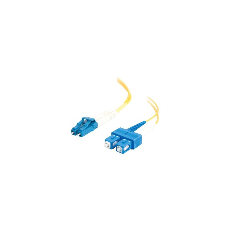 C2G LC-SC 9/125 OS1 Duplex Singlemode PVC Fiber Optic Cable (LSZH) - Patch kabel - jednoduchý režim SC (M) do jednoduchý režim