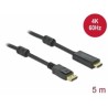 Delock - Kabel adaptéru - DisplayPort s piny (male) zamykací do HDMI s piny (male) - 5 m - trojnásobně stíněný - černá