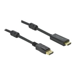 Delock - Kabel adaptéru - DisplayPort s piny (male) zamykací do HDMI s piny (male) - 7 m - trojnásobně stíněný - černá