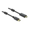 Delock - Kabel adaptéru - DisplayPort s piny (male) zamykací do HDMI s piny (male) - 7 m - trojnásobně stíněný - černá