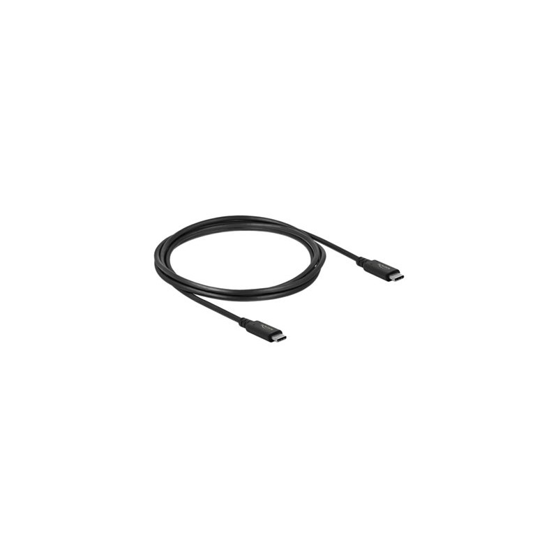 Delock - USB kabel - 24 pin USB-C (M) do 24 pin USB-C (M) - USB4 / Thunderbolt 3 / DisplayPort - 20 V - 5 A - 2 m - podpora