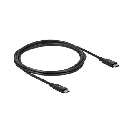 Delock - USB kabel - 24 pin USB-C (M) do 24 pin USB-C (M) - USB4 / Thunderbolt 3 / DisplayPort - 20 V - 5 A - 2 m - podpora