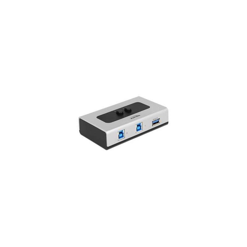 Delock Switch USB 3.0 2 port manual bidirectional - USB periferní sharing switch - 2 x SuperSpeed USB 3.0 - desktop