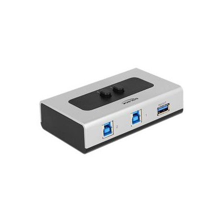 Delock Switch USB 3.0 2 port manual bidirectional - USB periferní sharing switch - 2 x SuperSpeed USB 3.0 - desktop